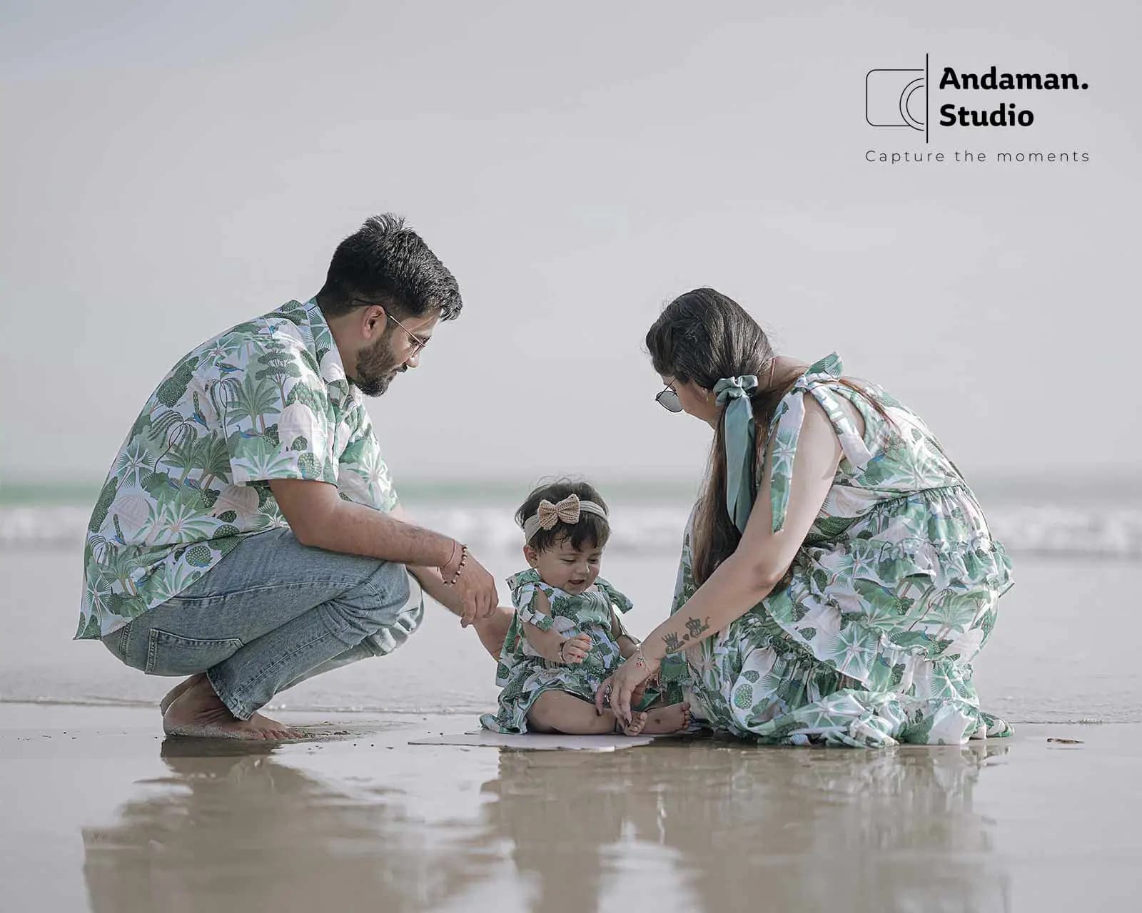 Infant beach photoshoot at havelock island